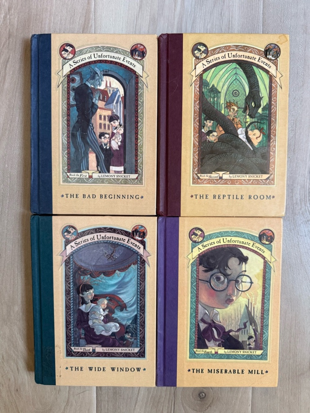 A Series Of Unfortunate Events Books 1-4 by Lemony Snicket - Hardcover - Picture 1 of 16